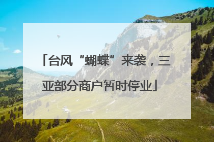 台风“蝴蝶”来袭，三亚部分商户暂时停业