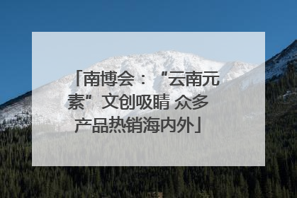 南博会：“云南元素”文创吸睛 众多产品热销海内外