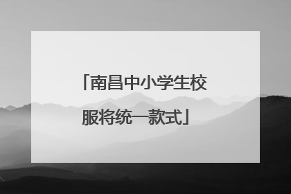 南昌中小学生校服将统一款式