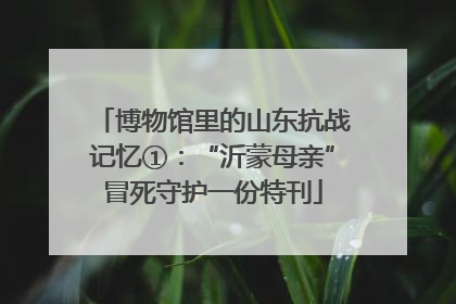 博物馆里的山东抗战记忆①：“沂蒙母亲”冒死守护一份特刊