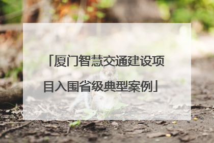 厦门智慧交通建设项目入围省级典型案例