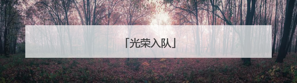 光荣入队