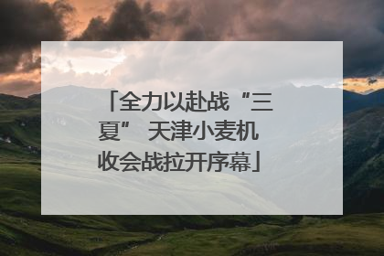全力以赴战“三夏” 天津小麦机收会战拉开序幕