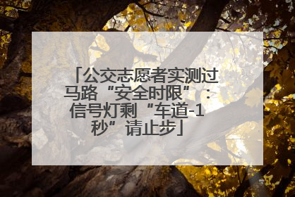 公交志愿者实测过马路“安全时限”：信号灯剩“车道-1秒”请止步