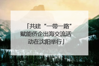 共建“一带一路”赋能侨企出海交流活动在沈阳举行