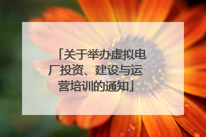 关于举办虚拟电厂投资、建设与运营培训的通知