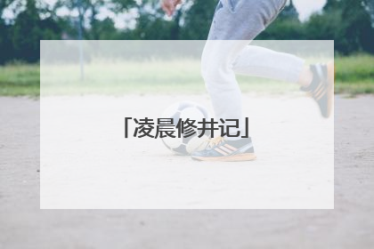 凌晨修井记
