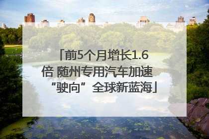 前5个月增长1.6倍 随州专用汽车加速“驶向”全球新蓝海