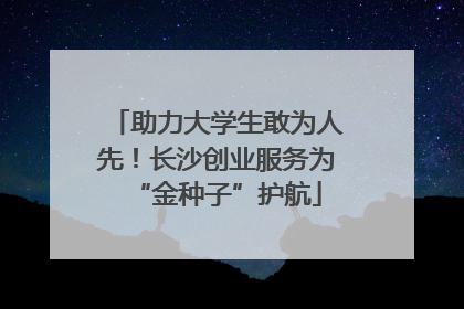 助力大学生敢为人先！长沙创业服务为“金种子”护航