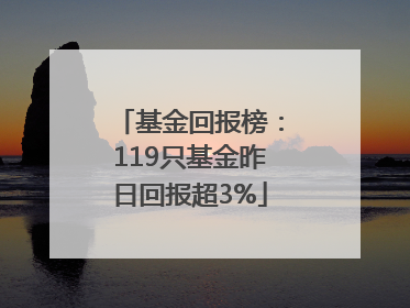 基金回报榜：119只基金昨日回报超3%