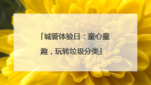 城管体验日：童心童趣，玩转垃圾分类