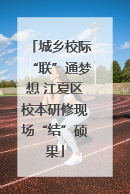 城乡校际“联”通梦想 江夏区校本研修现场“结”硕果