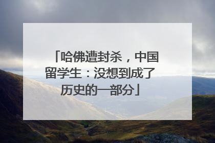 哈佛遭封杀，中国留学生：没想到成了历史的一部分