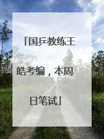 国乒教练王皓考编，本周日笔试