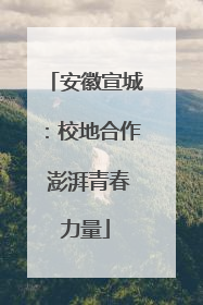 安徽宣城：校地合作 澎湃青春力量