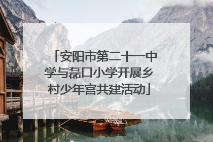 安阳市第二十一中学与磊口小学开展乡村少年宫共建活动