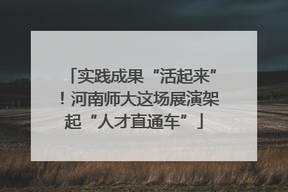 实践成果“活起来”！河南师大这场展演架起“人才直通车”