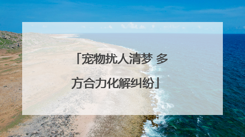宠物扰人清梦 多方合力化解纠纷