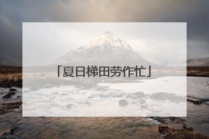 夏日梯田劳作忙