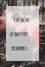 多家央企领导密集调整
