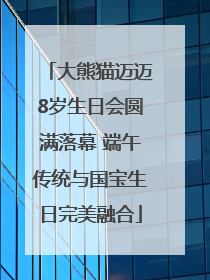 大熊猫迈迈8岁生日会圆满落幕 端午传统与国宝生日完美融合