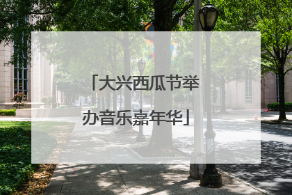 大兴西瓜节举办音乐嘉年华