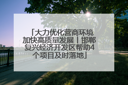 大力优化营商环境 加快高质量发展丨邯郸复兴经济开发区帮助4个项目及时落地