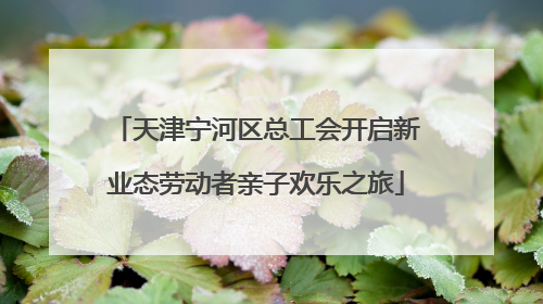 天津宁河区总工会开启新业态劳动者亲子欢乐之旅