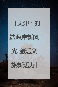 天津：打造海岸新风光 激活文旅新活力