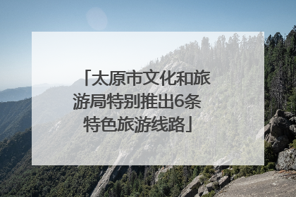太原市文化和旅游局特别推出6条特色旅游线路