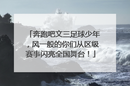 奔跑吧文三足球少年，风一般的你们从区级赛事闪亮全国舞台！