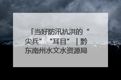 当好防汛抗洪的“尖兵”“耳目”｜黔东南州水文水资源局全员出动为此轮强降雨做好测报工作