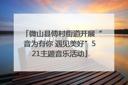 微山县傅村街道开展“音为有你 遇见美好”521主题音乐活动