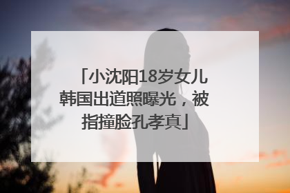 小沈阳18岁女儿韩国出道照曝光，被指撞脸孔孝真