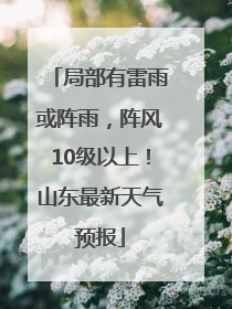 局部有雷雨或阵雨，阵风10级以上！山东最新天气预报