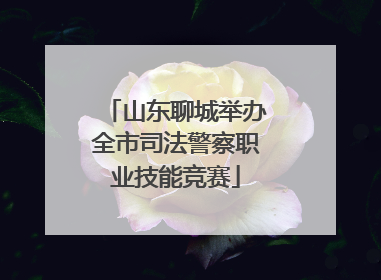 山东聊城举办全市司法警察职业技能竞赛