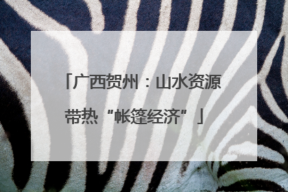 广西贺州：山水资源带热“帐篷经济”