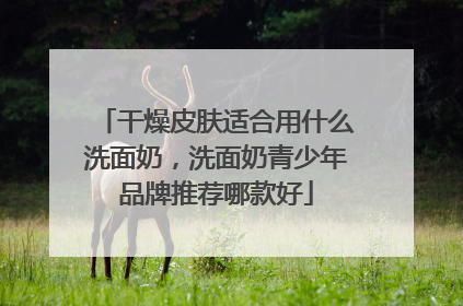 干燥皮肤适合用什么洗面奶，洗面奶青少年品牌推荐哪款好