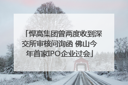 悍高集团曾两度收到深交所审核问询函 佛山今年首家IPO企业过会