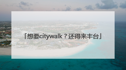 想要citywalk？还得来丰台