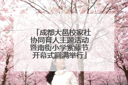 成都大邑校家社协同育人主题活动暨南街小学紫藤节开幕式圆满举行