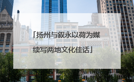 扬州与叙永以荷为媒续写两地文化佳话