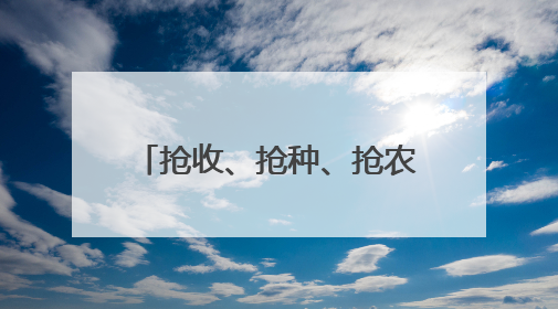抢收、抢种、抢农时和好天气 从南到北各地多举措保障农业生产顺利进行