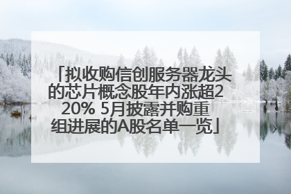 拟收购信创服务器龙头的芯片概念股年内涨超220% 5月披露并购重组进展的A股名单一览
