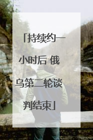 持续约一小时后 俄乌第二轮谈判结束