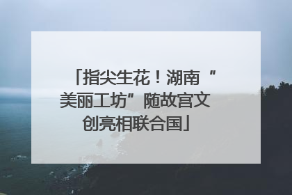 指尖生花！湖南“美丽工坊”随故宫文创亮相联合国