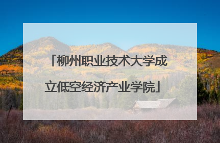 柳州职业技术大学成立低空经济产业学院