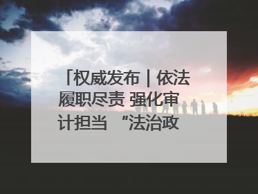 权威发布｜依法履职尽责 强化审计担当 “法治政府建设”主题系列新闻发布会市审计局专场召开