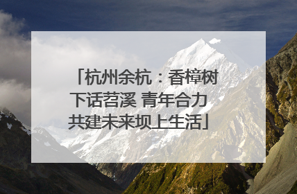 杭州余杭：香樟树下话苕溪 青年合力共建未来坝上生活