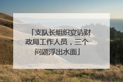 支队长组织宴请财政局工作人员，三个问题浮出水面